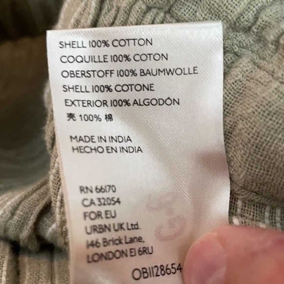 Free People Semi Sweet Cropped Pants Sage Combo Size S NWT - Picture 8 of 8